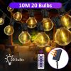 SUITSAMUS Outdoor Solar String Lights - 10M 20 Blulbs