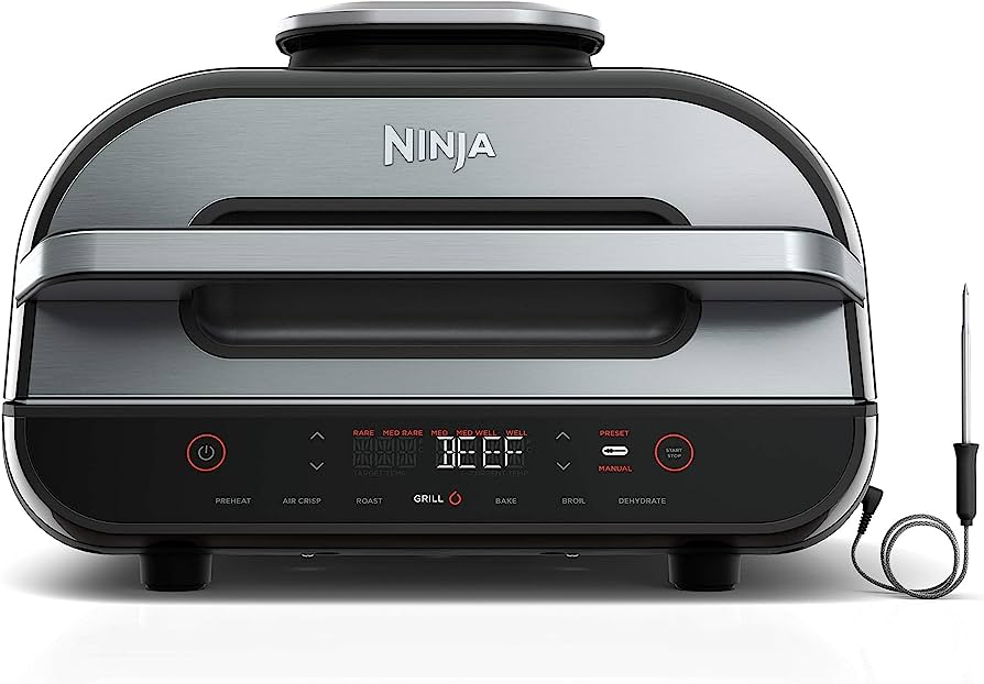 9. Ninja FG551 Foodi Smart XL 6-in-1 Indoor Grill with 4-Quart Air Fryer